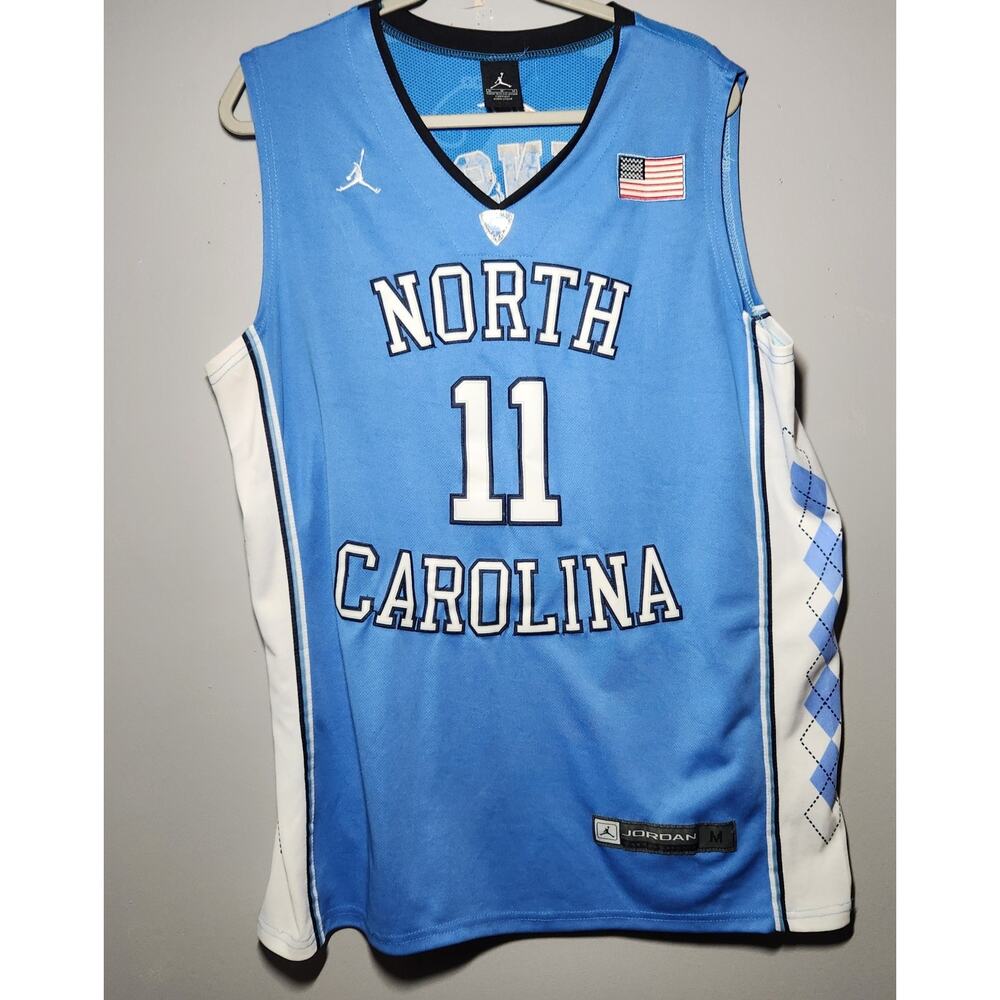 Rare Brice Johnson NC Tar Heels NCAA Jordan Brand Carolina Blue #11 Jersey Sz M